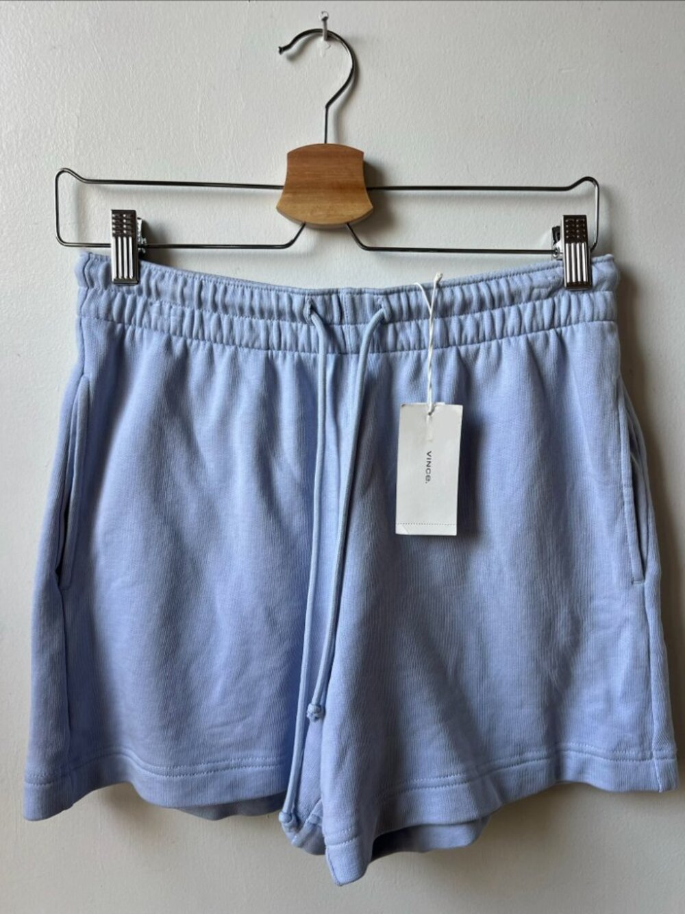 NWT Vince 100% Cotton Drawstring Shorts in Periwinkle Blue